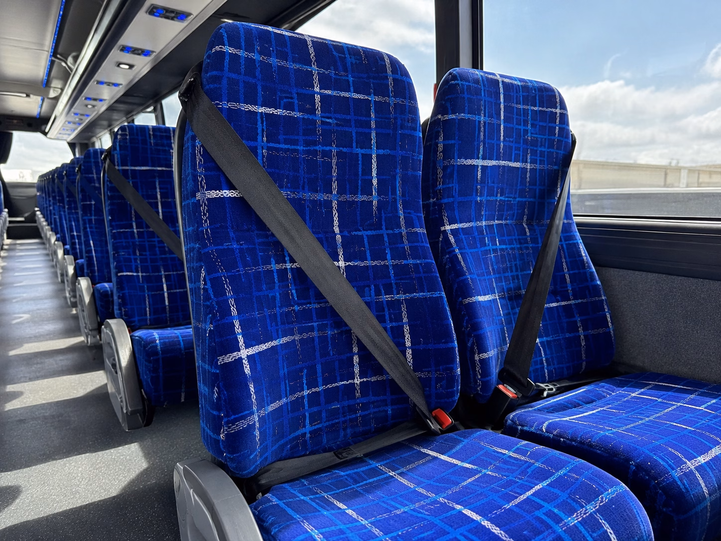 glendale charter bus services interior